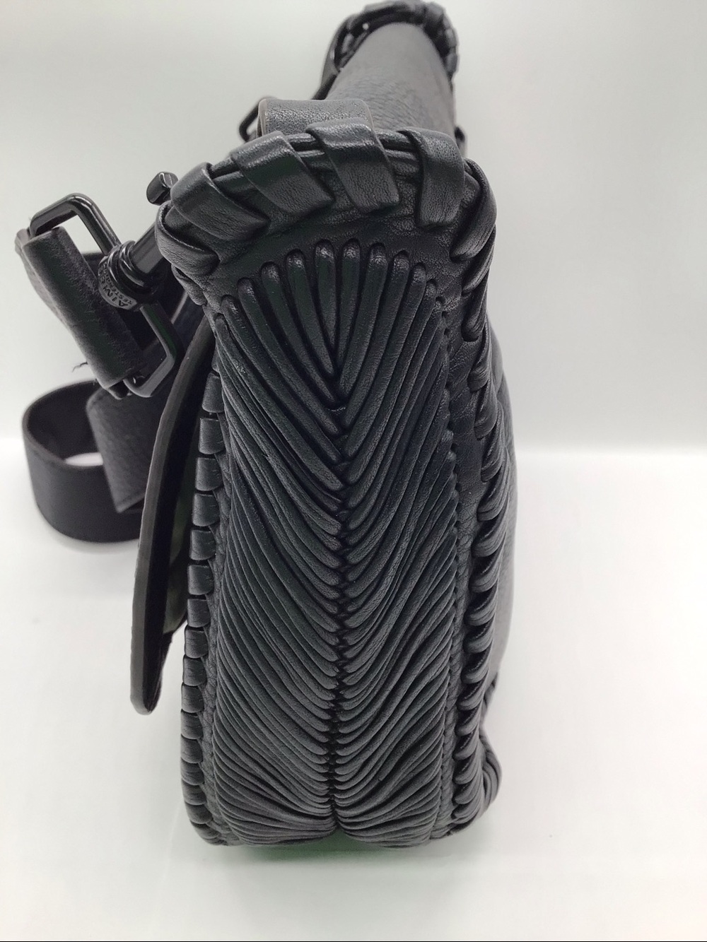Aimee Kestenberg All For Love Black Pebble Leather Crossbody Bag - Picture 7 of 12